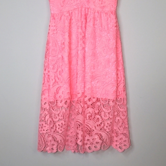 Yumi Kim Summer Heartbeat Orchid Pink Lace Crochet Sleeveless High Low V Neck - Picture 4 of 15